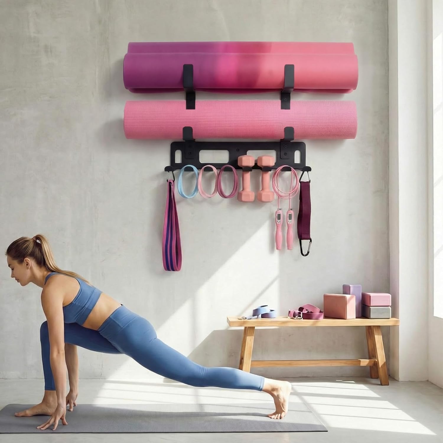 Wall Hook Resistance Band Organizer Racks