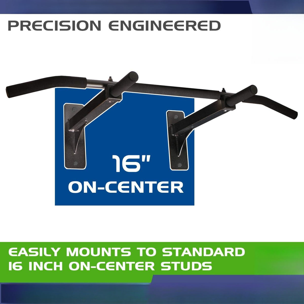 Wall‑Mounted Pull Up Bar for 16" Studs