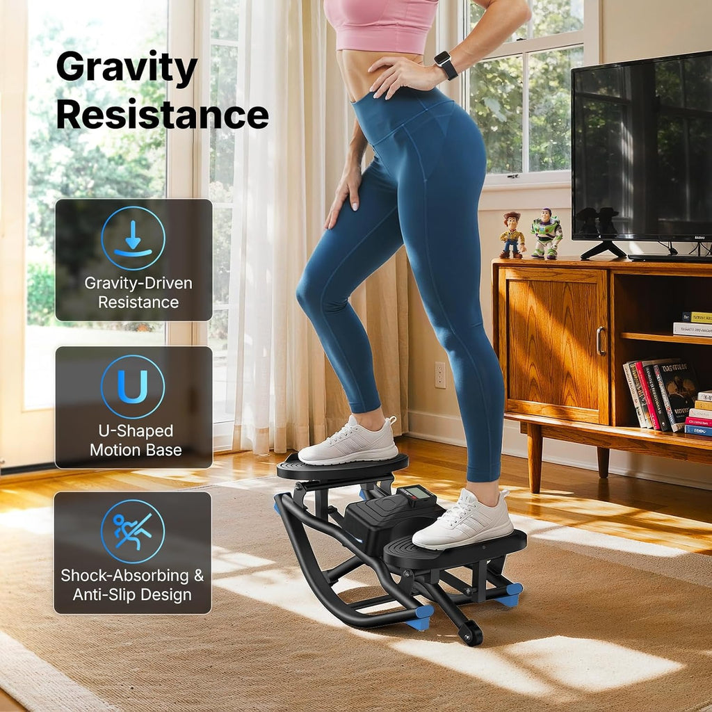 3D Rocking Stair Stepper with Resistance Bands