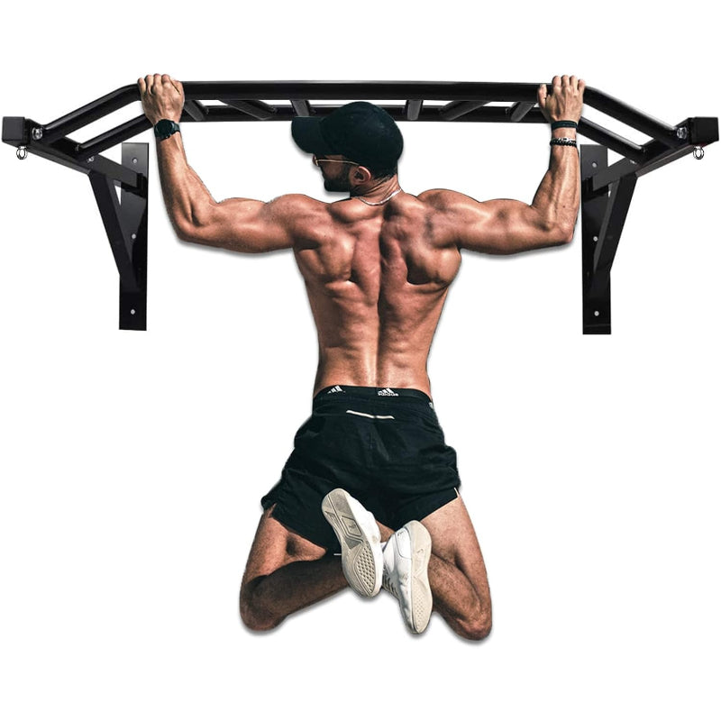 Wall‑Mounted Pull‑Up Bar with Dip Stand