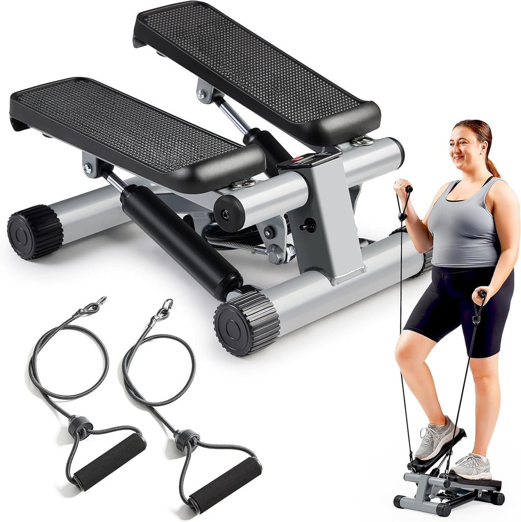 Hydraulic Mini Stepper with LCD & Resistance Bands