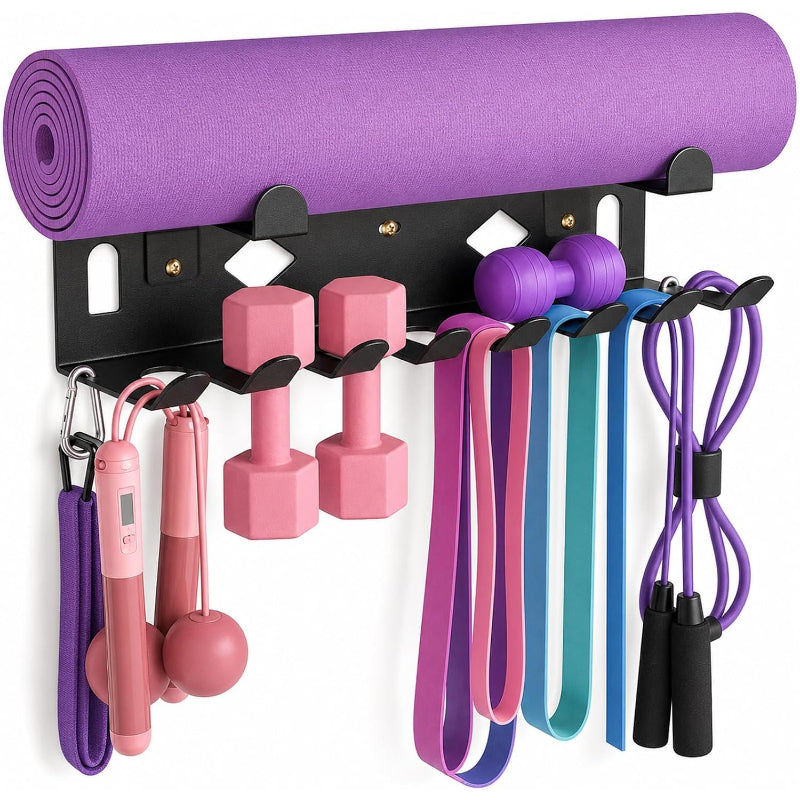 Wall‑Mount Steel Gym Storage Rack