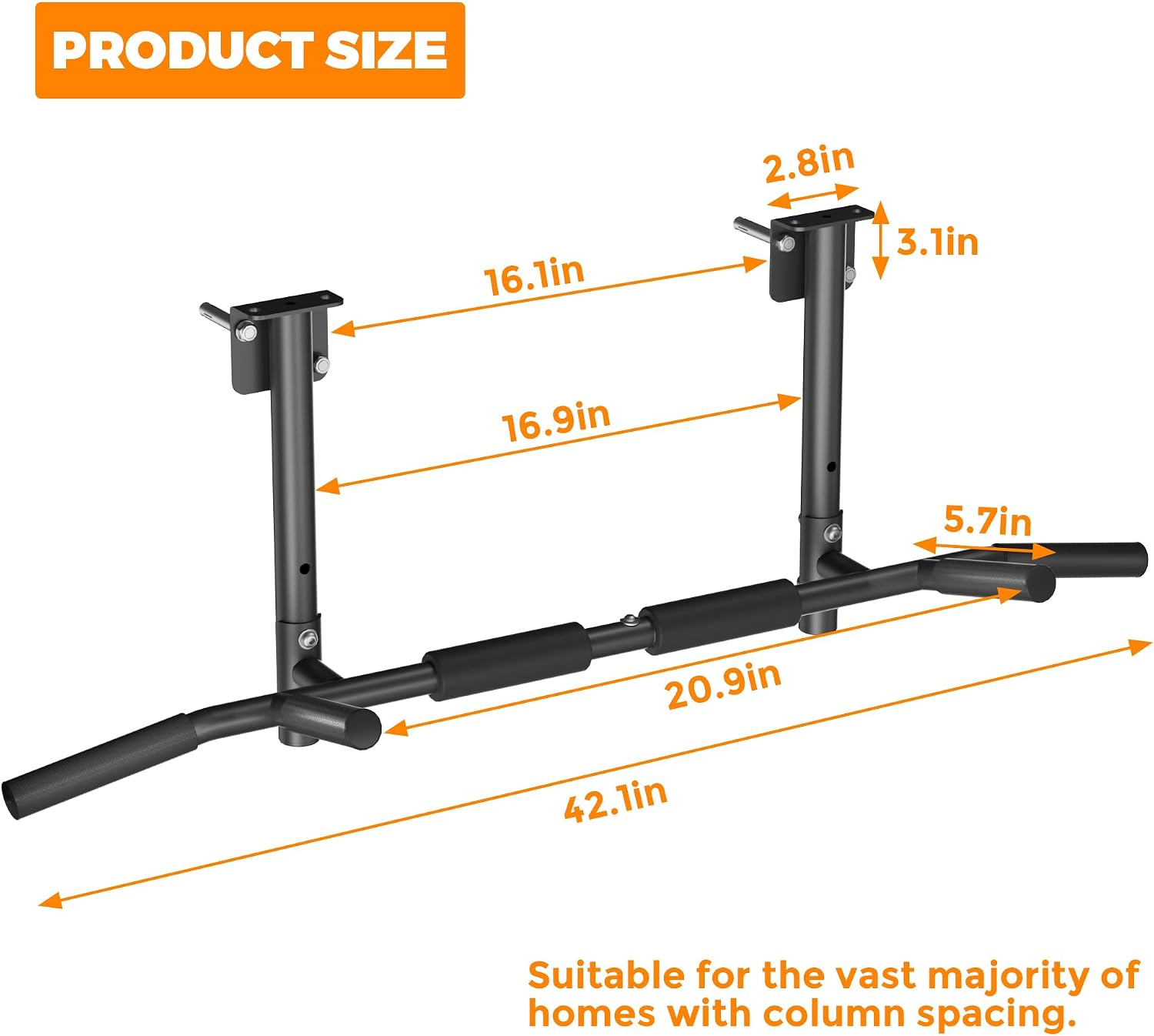 Ceiling‑Mounted Adjustable Pull‑Up Bar
