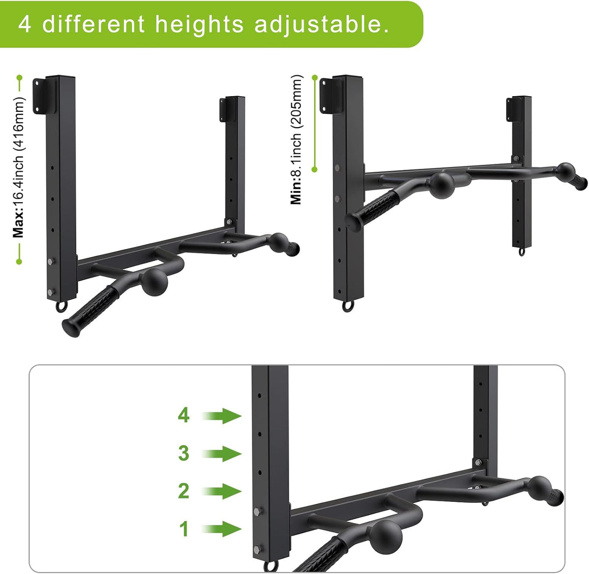 Ceiling‑Mounted Pull Up Bar with Hanger