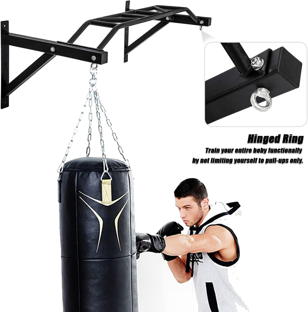 Wall‑Mounted Pull‑Up Bar with Dip Stand