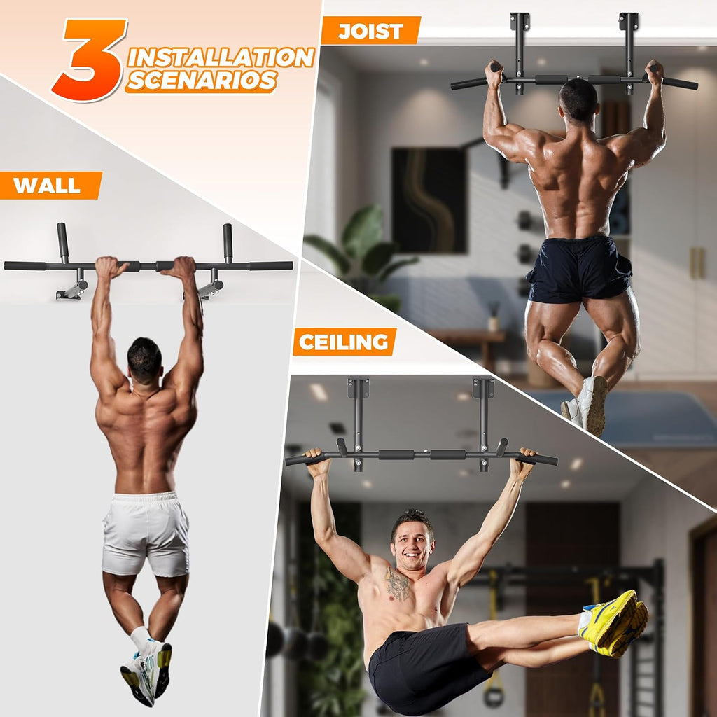 Ceiling‑Mounted Adjustable Pull‑Up Bar