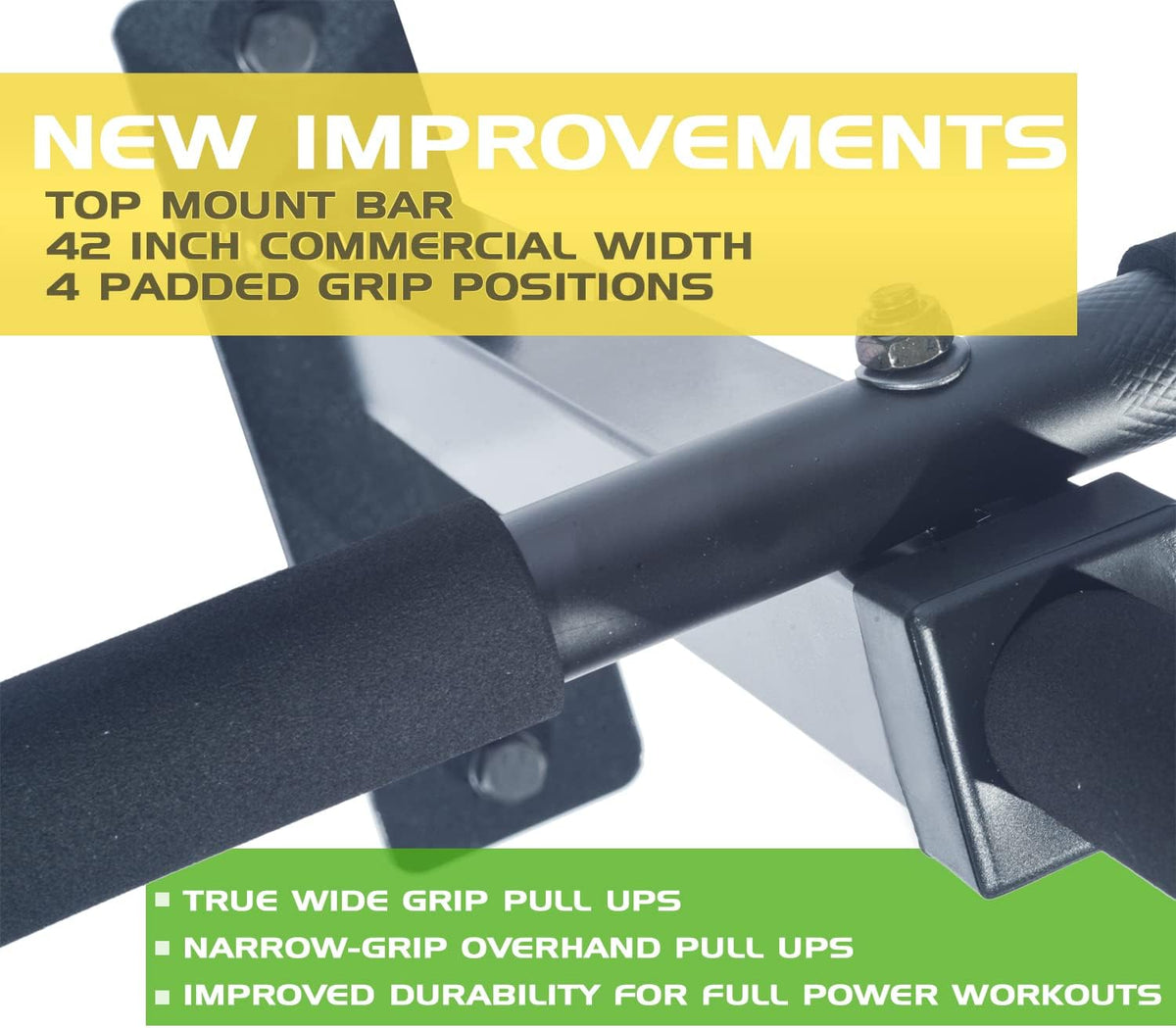 Wall‑Mounted Pull Up Bar for 16" Studs