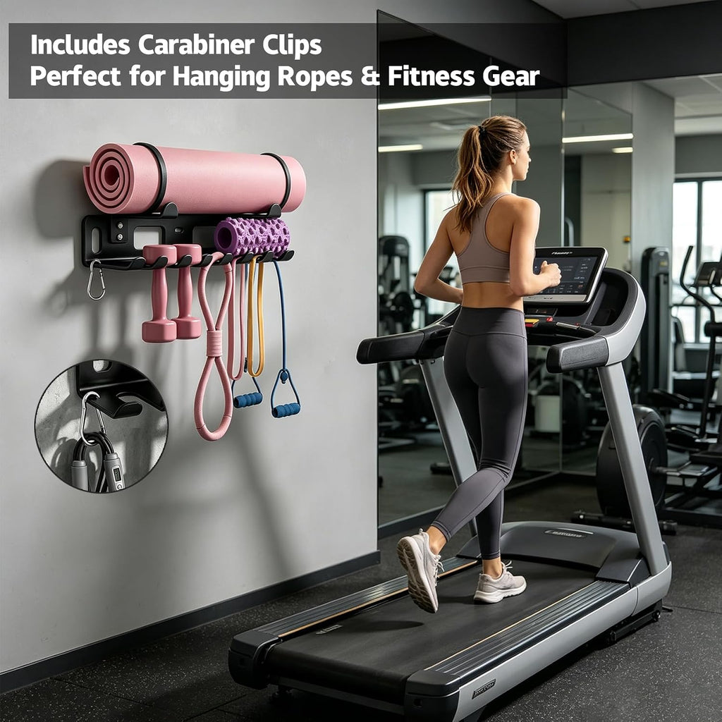 Wall‑Mount Multi‑Purpose Home Gym Storage Rack