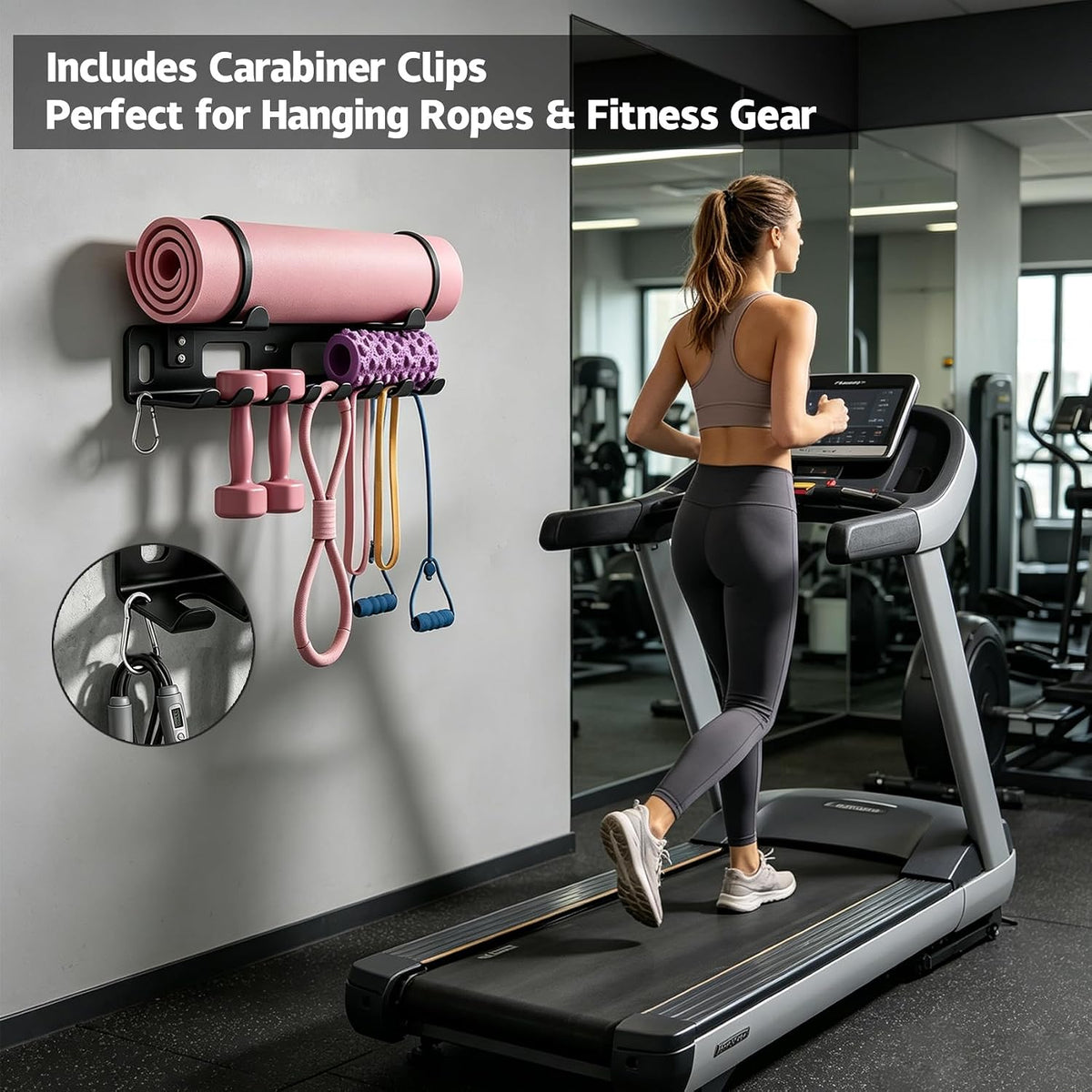 Wall‑Mount Multi‑Purpose Home Gym Storage Rack
