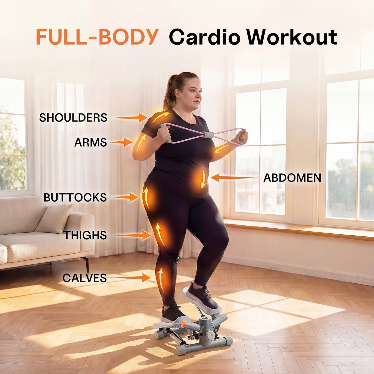 Twist Mini Stepper with Resistance Bands