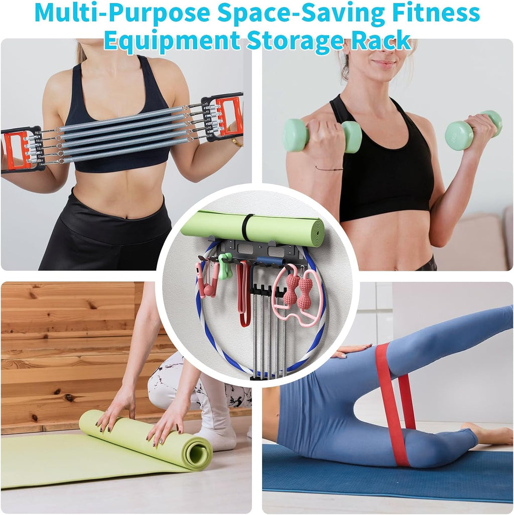 Wall‑Mount Multi‑Purpose Gym Storage Rack