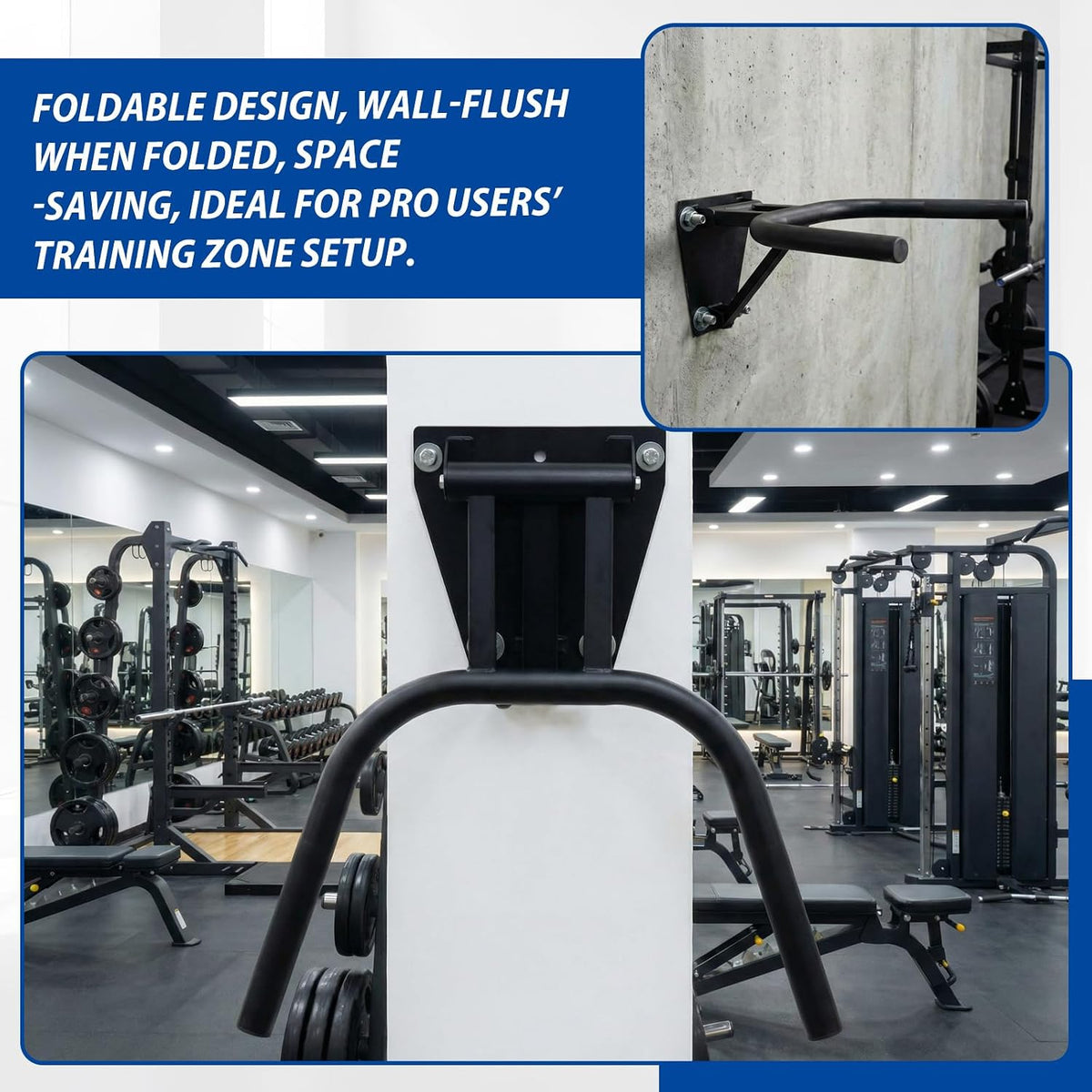 Wall‑Mounted Dip Station & Pull Up Bar