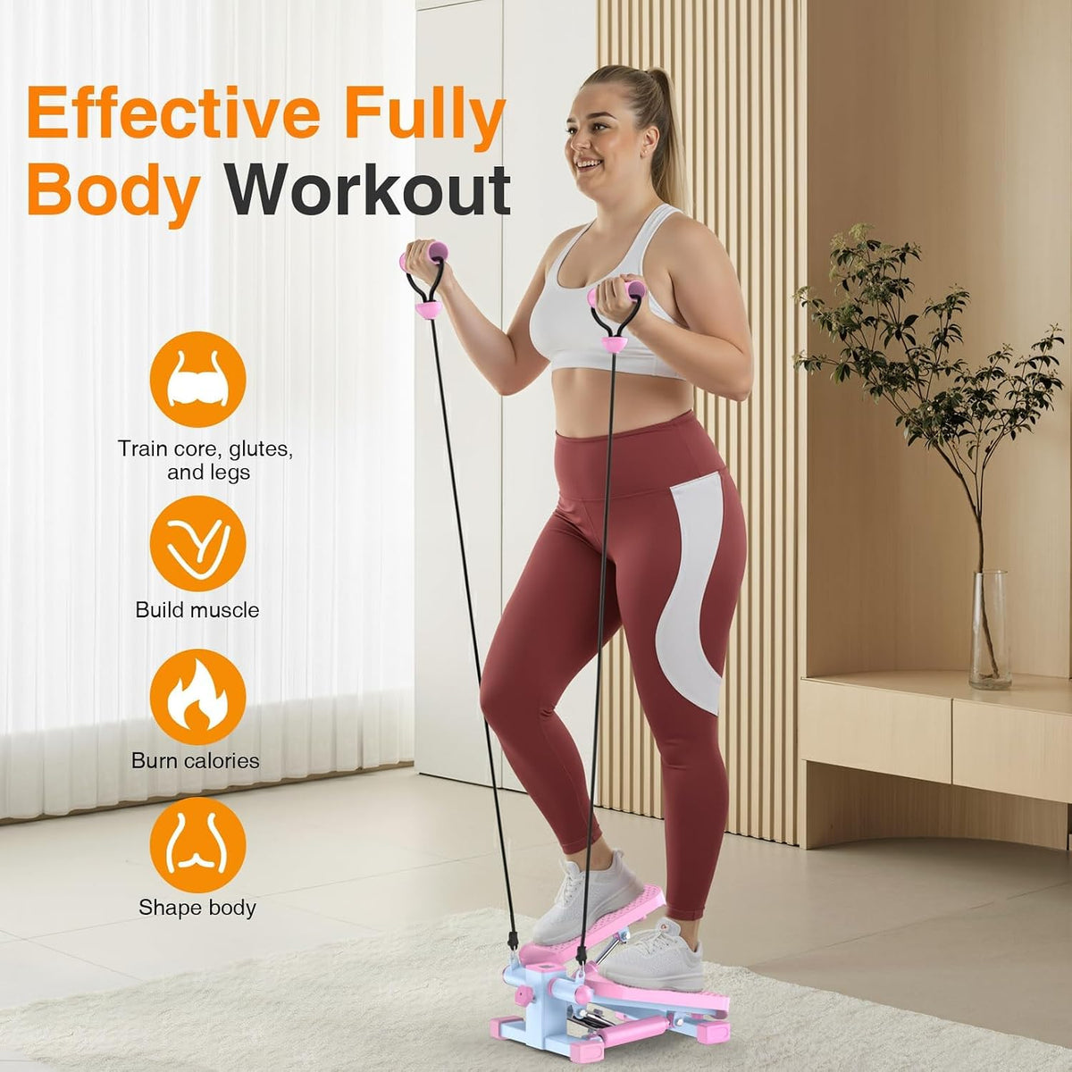 Mini Stair Stepper with Resistance Band