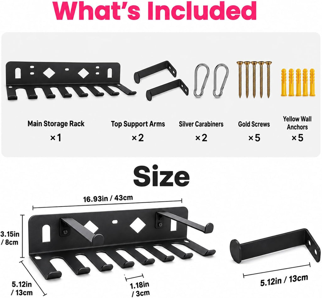 Wall‑Mount Steel Gym Storage Rack