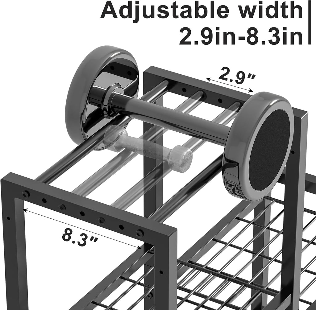 Rolling 6‑Tier Home Gym Storage Rack