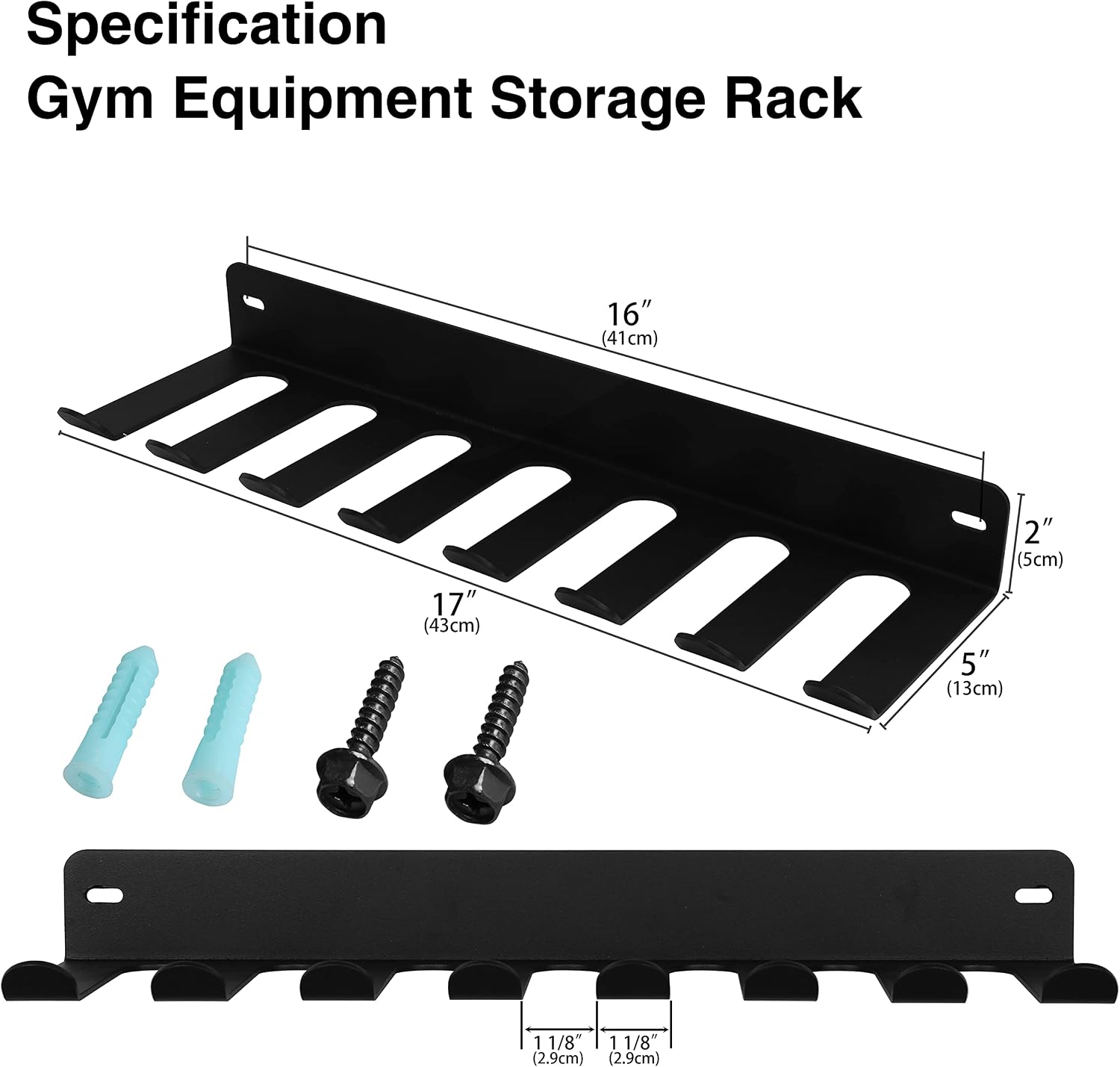 Wall‑Mount Heavy‑Duty Multi‑Purpose Gym Storage Rack