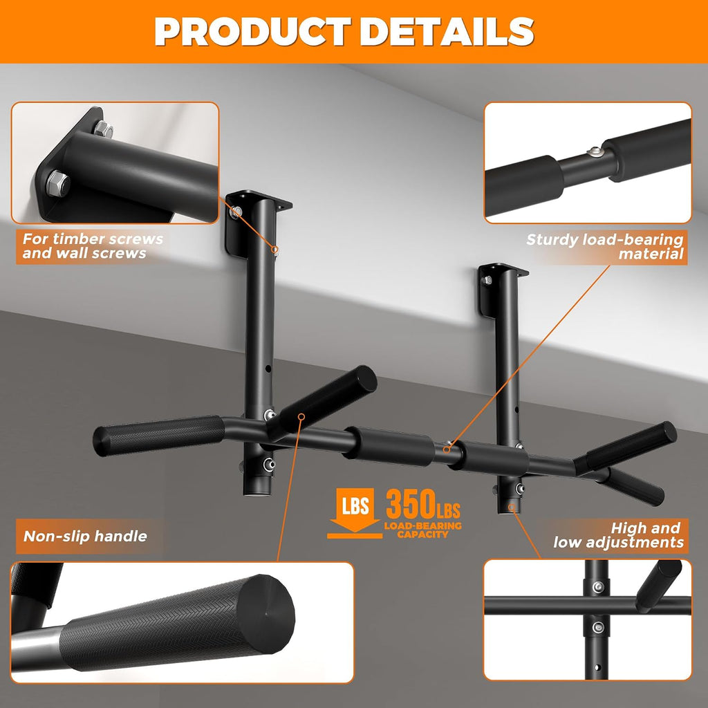 Ceiling‑Mounted Adjustable Pull‑Up Bar