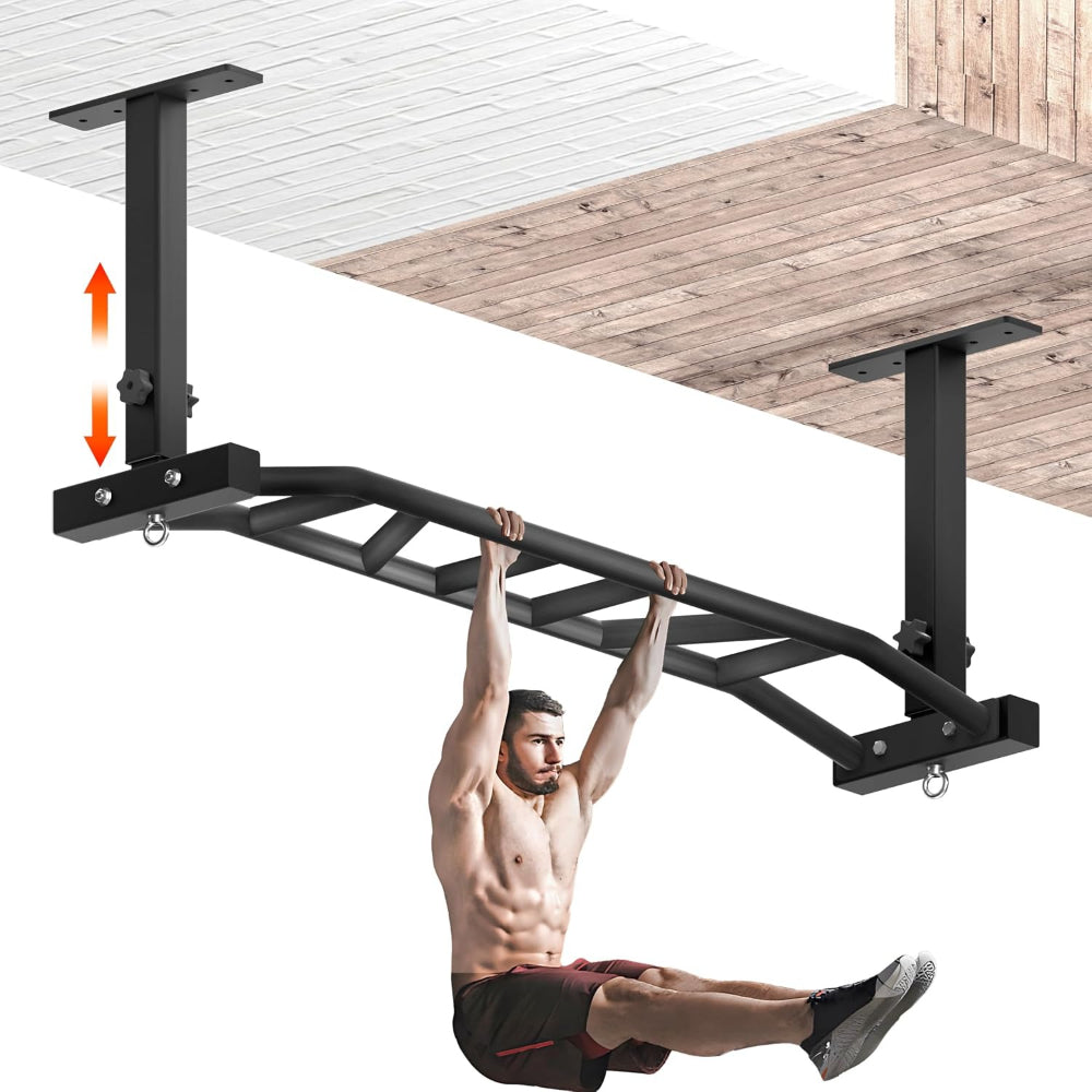 Ceiling‑Mounted Multi‑Grip Pull‑Up Bar