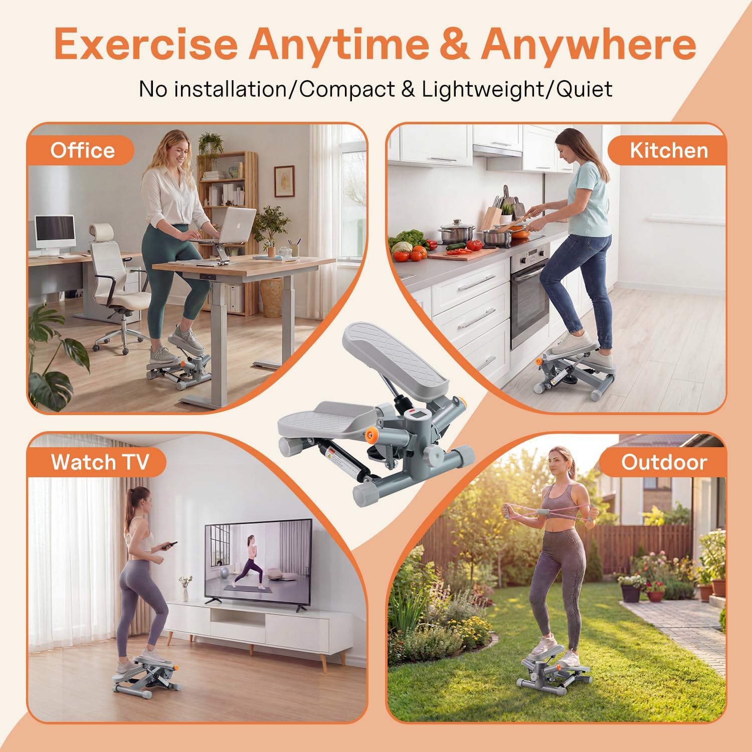 Twist Mini Stepper with Resistance Bands