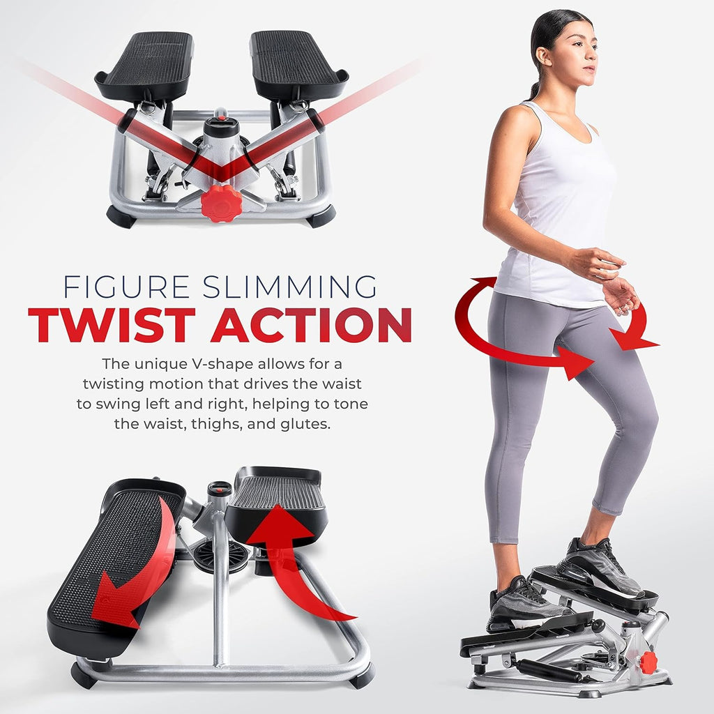 Twist Stair Stepper with Resistance Bands