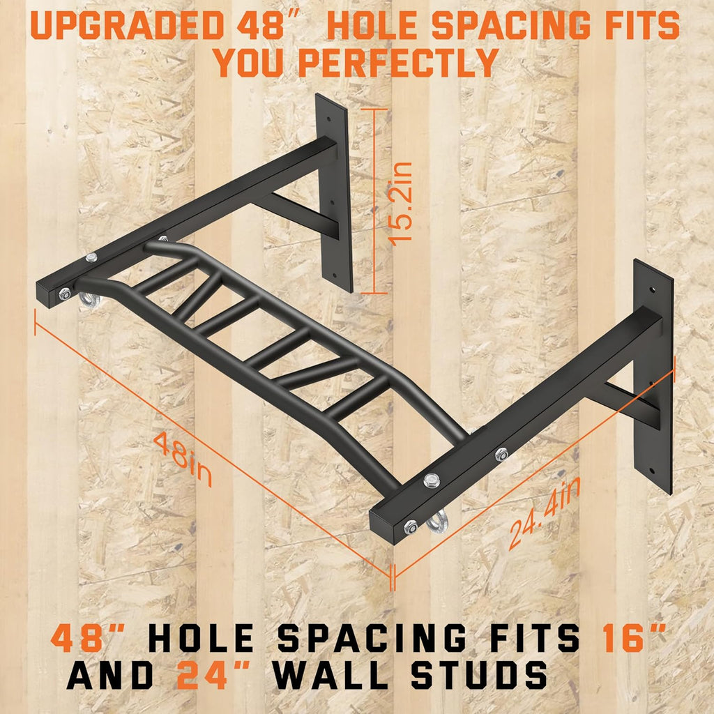 Wall‑Mounted Multi‑Grip Pull‑Up Bar