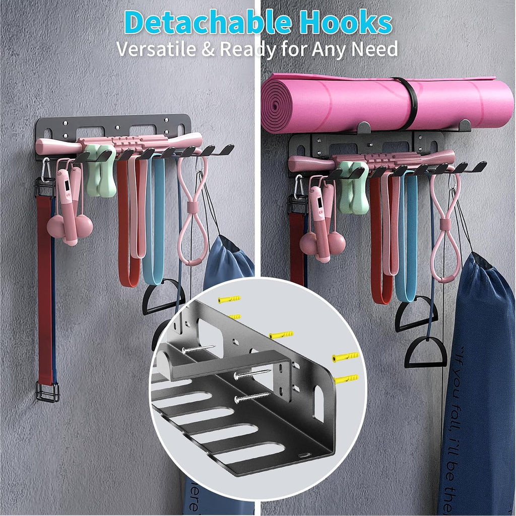 Wall‑Mount Multi‑Purpose Gym Storage Rack