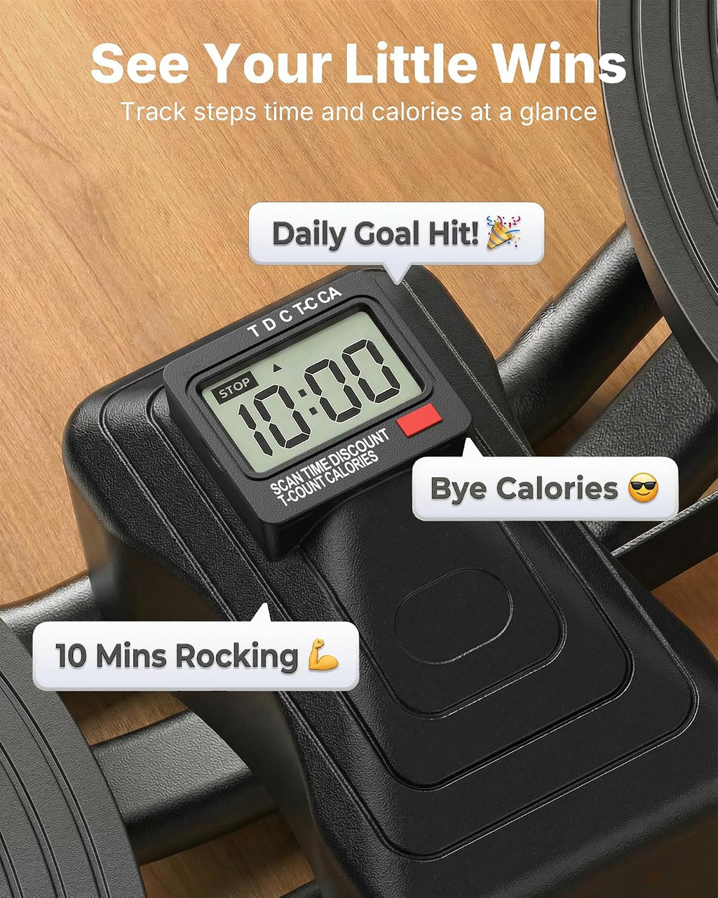 3D Rocking Stepper with Resistance Bands