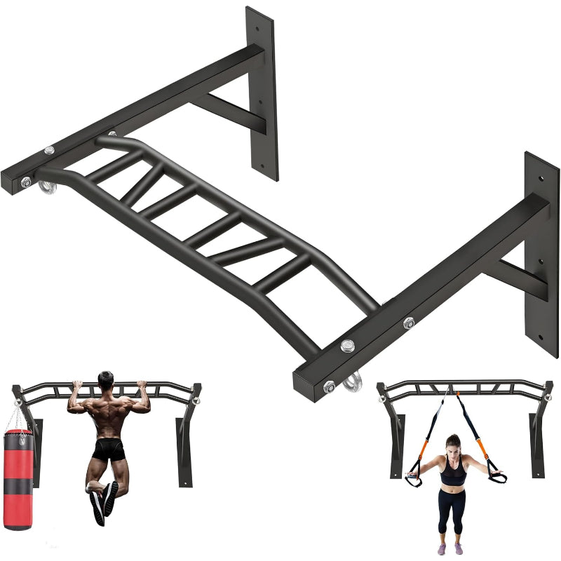 Wall‑Mounted Multi‑Grip Pull‑Up Bar
