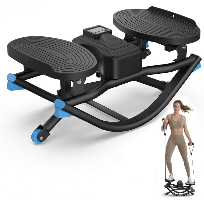 3D Rocking Stair Stepper with Resistance Bands